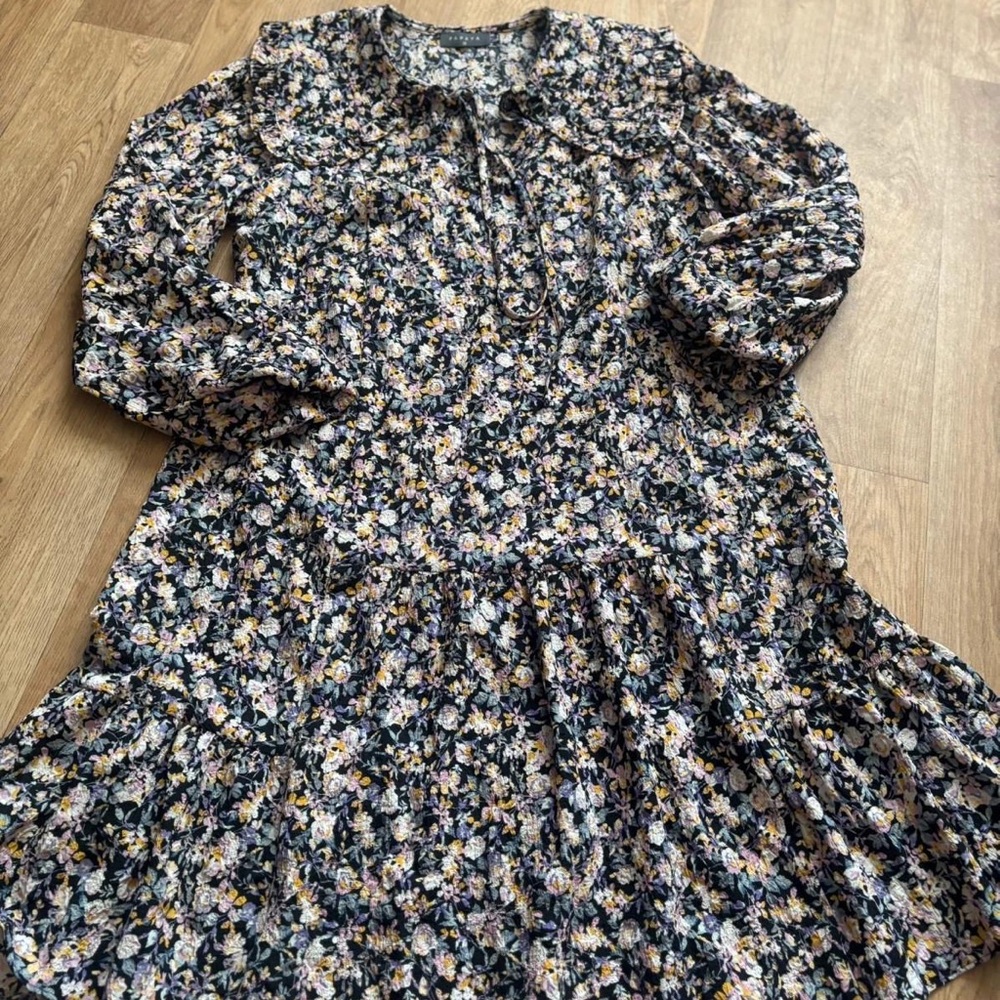 Papaya Floral Dress - Black and Cream